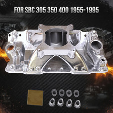 Hi Rise Single Plane Intake Manifold For 57-95 Small Block Chevy 350 Polished