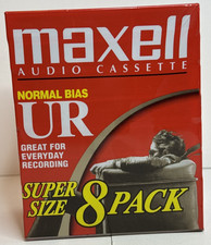 8 Pack Maxell UR60 Blank Cassette Tapes New Sealed Normal Bias - NEW SEALED