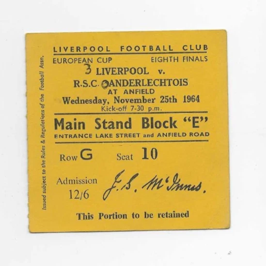 TICKET BILLET FOOTBALL collection Anderlecht/Milan 24/11/1993 rare EUR