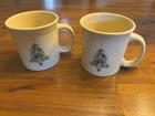 Homer Laughlin Co Fiesta Christmas Tree Two Java Mugs Yellow