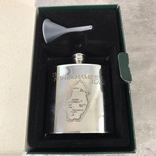 Vintage 4oz Hip Flask Fine British Sheffield Pewter Nottinghamshire Flask Boxed