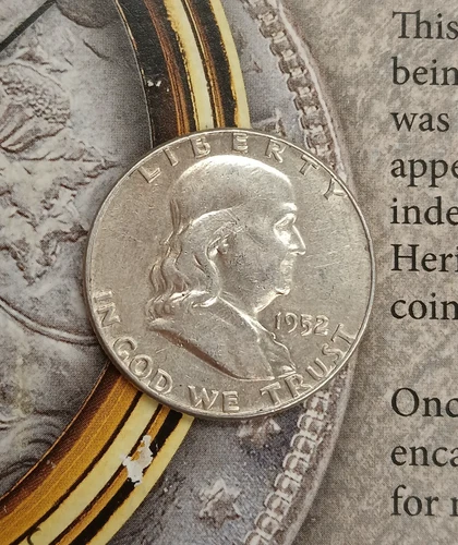 Silver 1952 P AU/BU Franklin Half Dollar  TP 10218