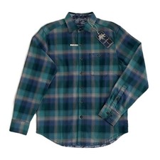 Tommy Bahama Shirt Men's Small Canyon Beach Flannel Fireside Check Seaway NEW