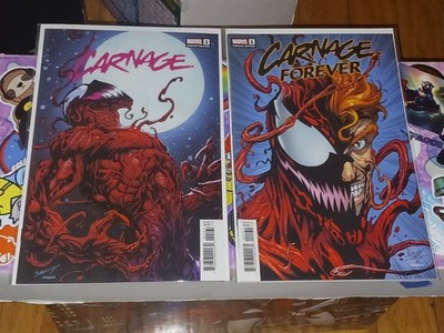 Carnage/Carnage Forever #1s Bagley/Delgado Variant Cover Set Marvel Comics 2022