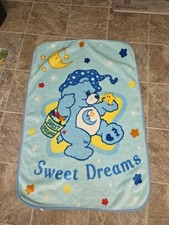 Vintage Care Bears Sweet Dreams Bedtime Bear Toddler Baby Blanket