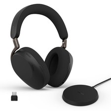 Jabra Evolve3 85 Over-Ear Wireless Bluetooth Headset with Mic and Wireless Charg