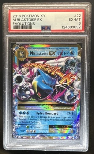 2016 Pokemon XY Evolutions Mega Blastoise EX Holo #22/108 PSA 6