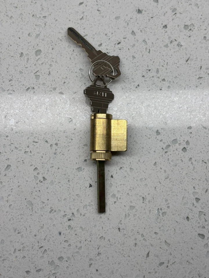 Cerradura de llave exterior puerta corredera Milgard pieza de reemplazo bronceado Foto 4 de 4