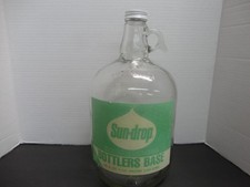 SUN DROP GREEN  LABEL SODA FOUNTAIN SYRUP PAPER LABEL JUG