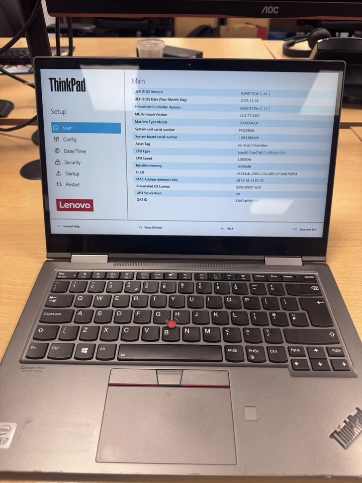 Lenovo ThinkPad X1 Yoga · i7-10510U · 16GB · 512GB, photo 1 of 5