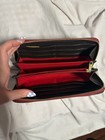 Dooney & Bourke Women’s Black/Red Zip-Around Wallet, Solid, Credit Card — photo 2