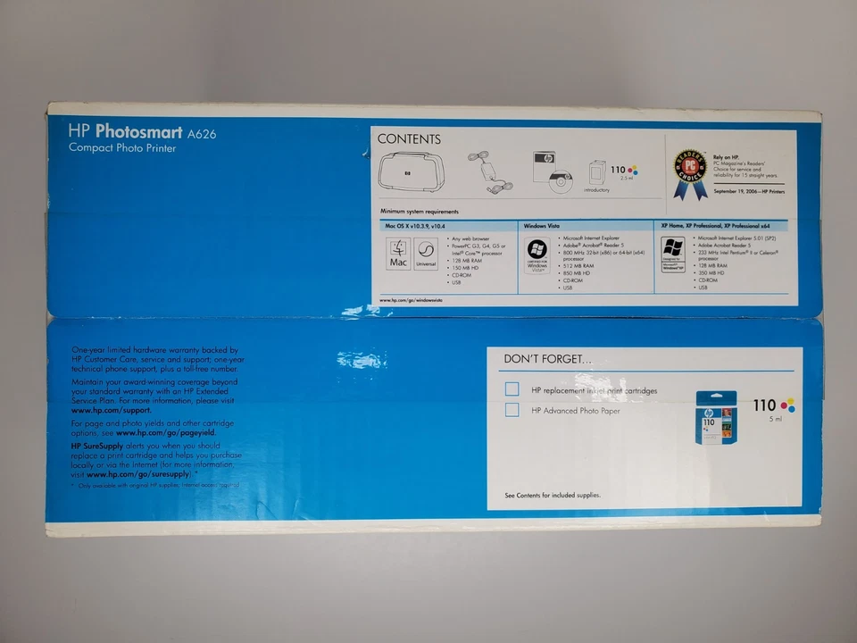 HP Photosmart A626 Digital Photo Inkjet Printer - BRAND NEW in Sealed Box  - Image 3 of 4