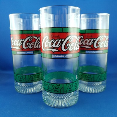 0,3L Coca Cola Tiffany Gläser Sammelgläser Vintage Rar 4 Stück