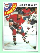 (1) JACQUES LEMAIRE  1978-79 TOPPS # 180 CANADIENS VG CARD (M8880)