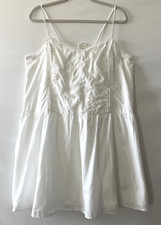 NWT GAP White Embroidered Sleeveless Tie Back Mini Dress Size XL -C
