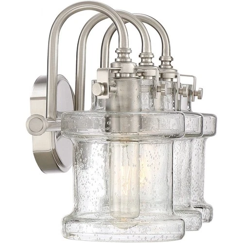 Danbury 3 Light Transitional Bath Vanity - 9.75 Inches high-Brushed Nickel - Picture 4 of 6