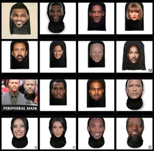 USA SHIPPING  3D Printed Person Full Head Mask Funny Elastic Mesh Mask