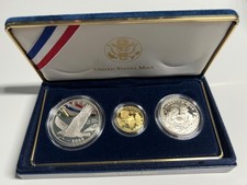 2008 P BALD EAGLE Proof 3-Coin set,W Gold, Silver, Nickel 1/2 Proof, COA, OGP,