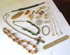 LOT Vintage Estate COSTUME JEWELRY Signed Lisner WEISS Trifari Emmons AVON BSK