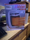Portable 1500W Ceramic Space Heater w/Thermostat, Safety & 200 sq ft Heat