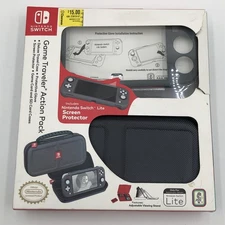Nintendo Switch Lite Game Traveler Action Pack Travel Case and Gear!!