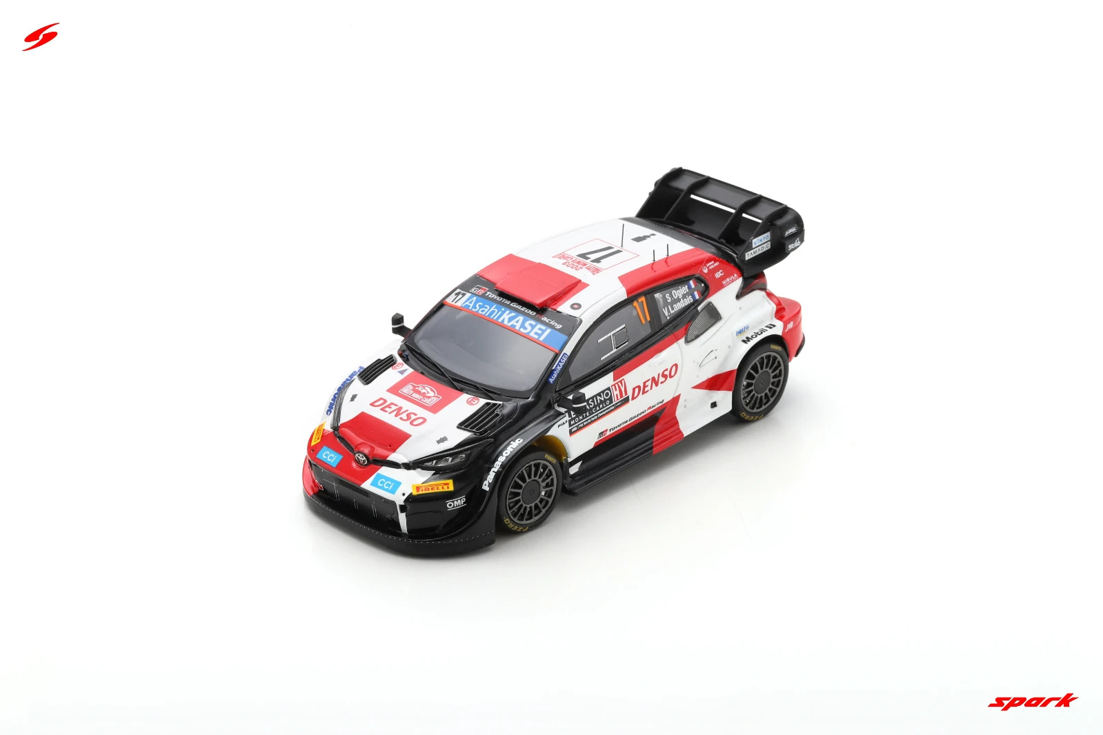 Voiture miniature de collection TOYOTA GR Yaris Rally1 N°17 Spark 1/43 en résine
