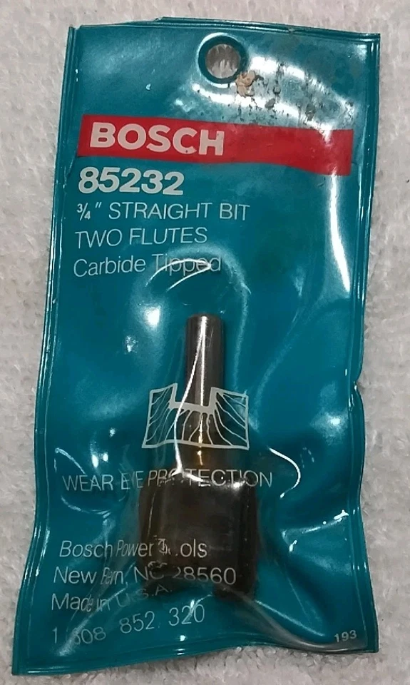 4pc BOSCH 1/4" SHANK CARBIDE ROUTER BIT SET USA 🇺🇸 - Image 3 of 4