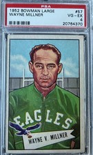 Wayne Millner 1952 Bowman Large #57 Philadelphia Eagles PSA 4 VGEX Set Break HOF
