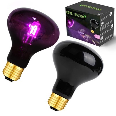 2 PCS 75W Night Heating Infrared Moonlight Bulb Reptile Heat UVA Spot Lamp