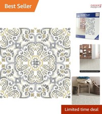 Vinyl Peel Stick Floor Tiles 12x12in Water Resistant Easy Install for Kitchen