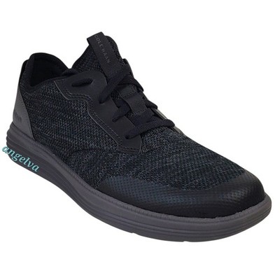 Cole Haan grand plus journey sneakers black knit slip on comfort cushion preppy