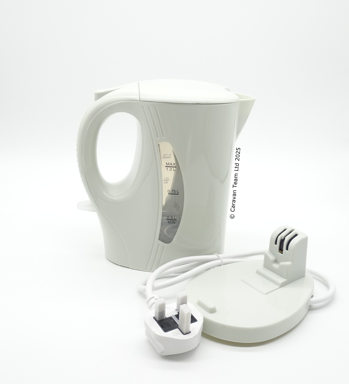 QUEST KETTLE CORDLESS LOW WATTAGE 1L - CREAM - CARAVAN MOTORHOME
