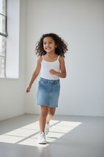 Girls Cut  Jack Denim Skirt Stretch Blue Casual Everyday
