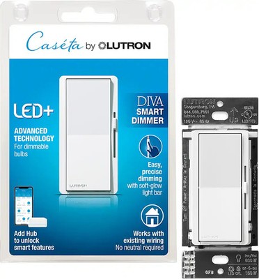Lutron Caseta Diva Smart Dimmer - White - New/Sealed - DVRF-6L-WH-R