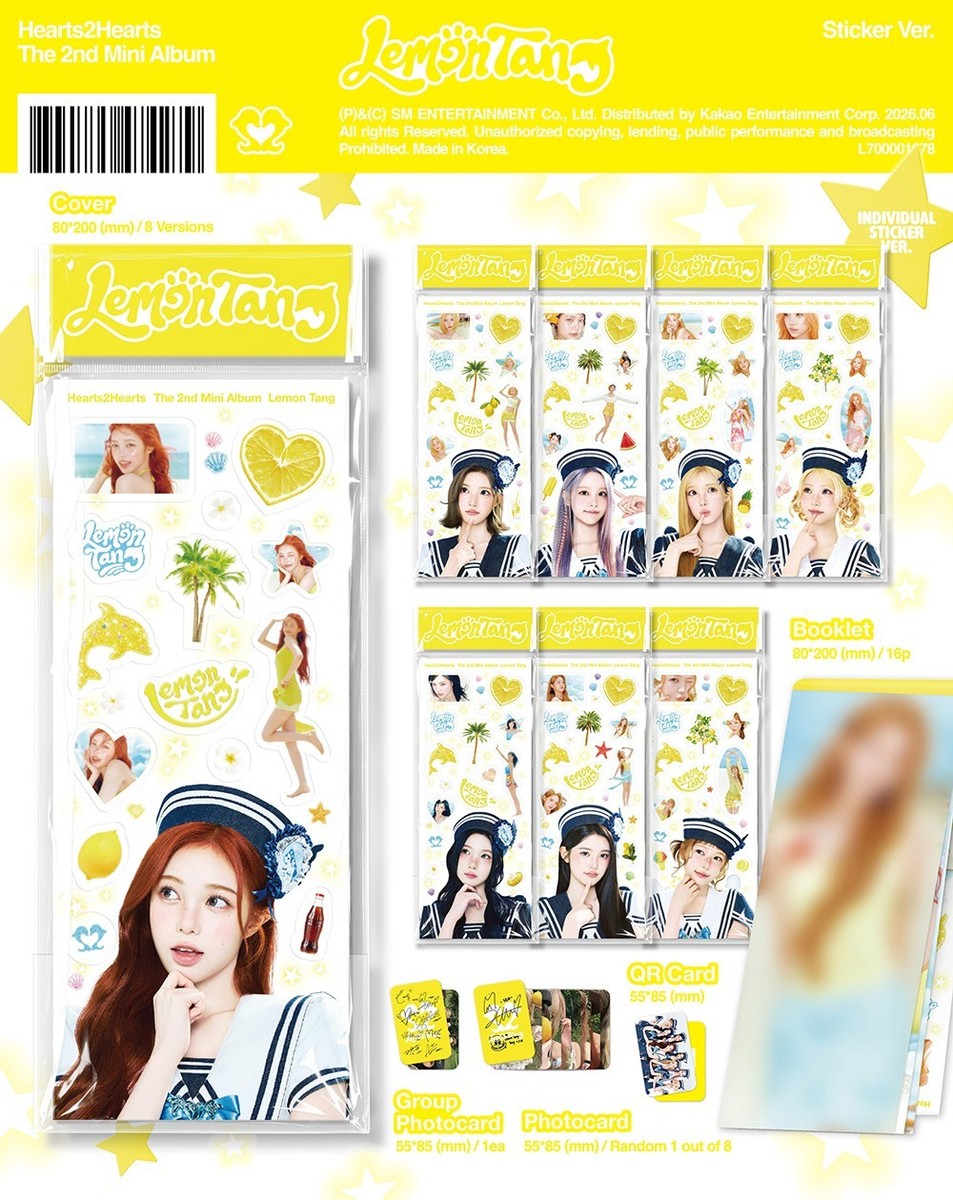 HEARTS2HEARTS [LEMON TANG] 2nd Mini Album STICKER Ver/QR+Photo