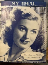 C JERI SULLAVAN Sheet Music ‘My Ideal’ by Richard Whiting