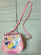 Pink Princess Little Girls Crossbody Handbag Purse, Snow White, Bella,Cinderella