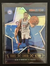 GOLD BEN SIMMONS LIGHTS CAMERA ACTION INSERT 2020-21 Panini NBA Hoops #11 76ers