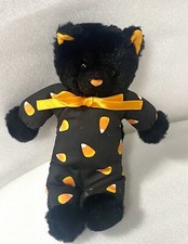 Black Cat Halloween plush candy corn 9  