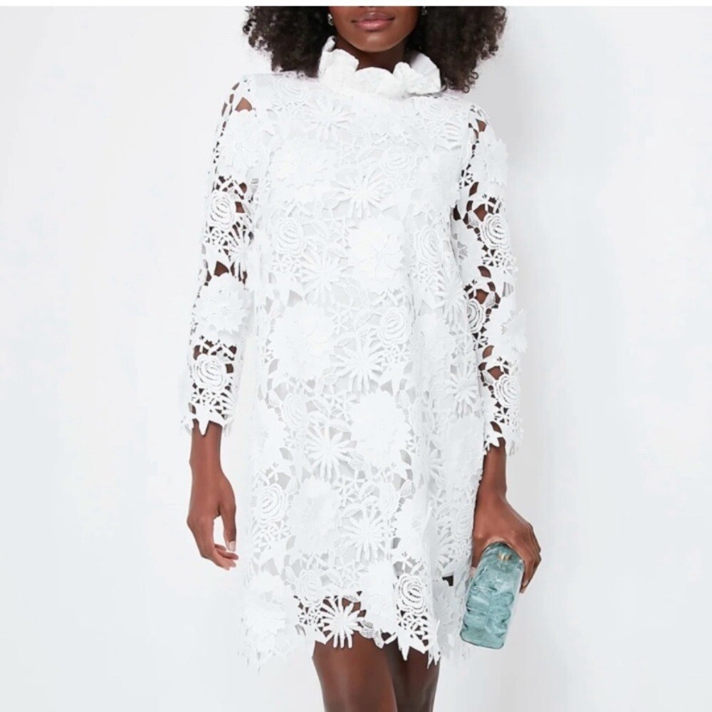 Tuckernuck Blanc Guipure Lace Daphne Dress white size small nwt honeymoon bridal