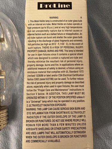 ProLine MH175/U/MOG 175W Metal Halide Replacement Light Bulb Medium Base - Picture 4 of 9