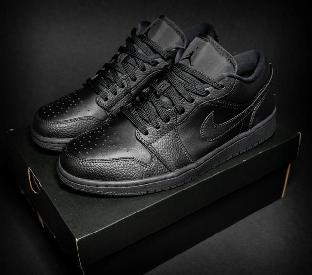 Nike Air Jordan 1 Low Triple Black 553558-091 Retro Shoes Casual Size 13 for sale online | eBay