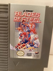 Nintendo NES Konami Blades of Steel 1985 videojuego de hockey con funda probado