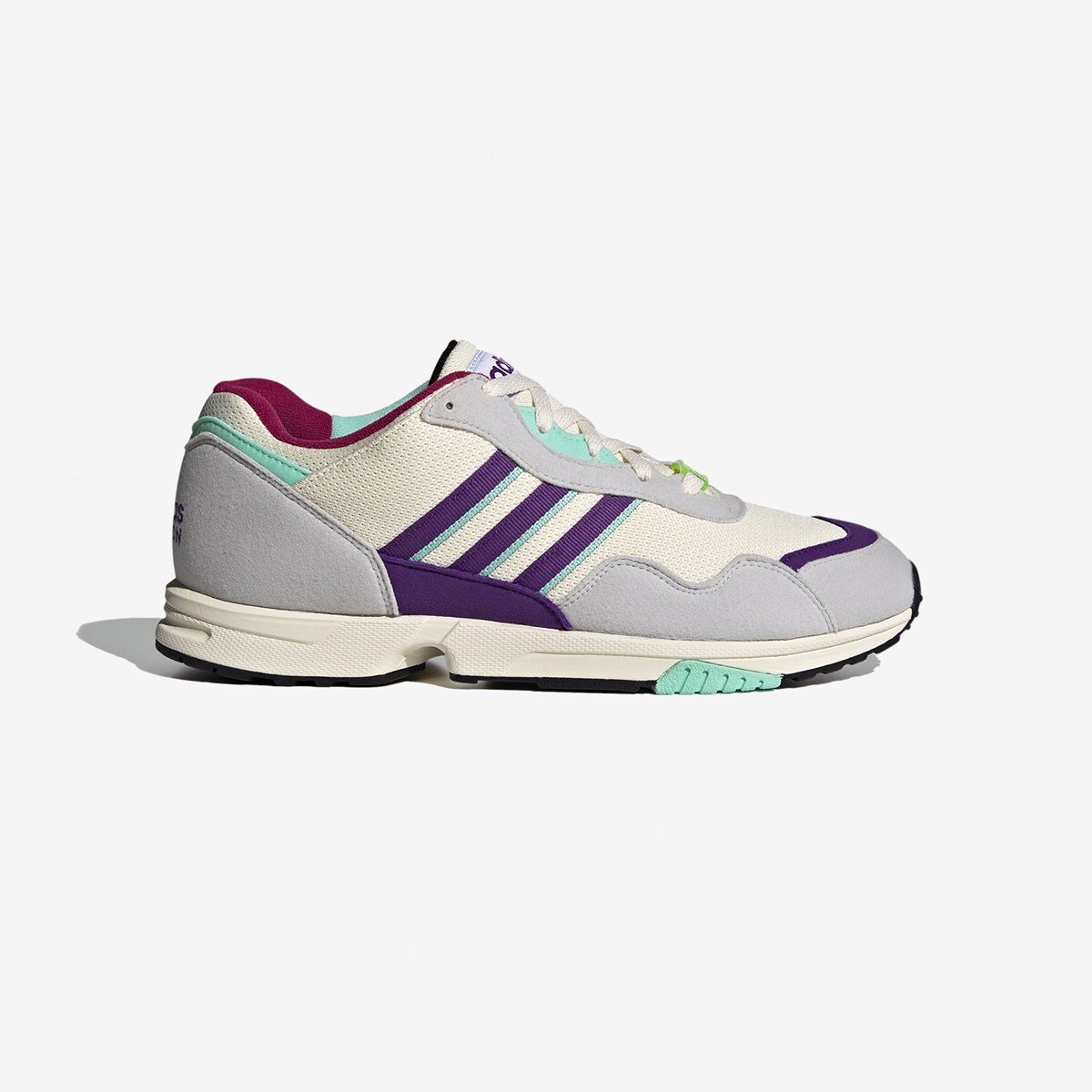 10 Мужских кроссовок adidas HRMN SPZL White Purple Mint FX1060 специальной расцветки.