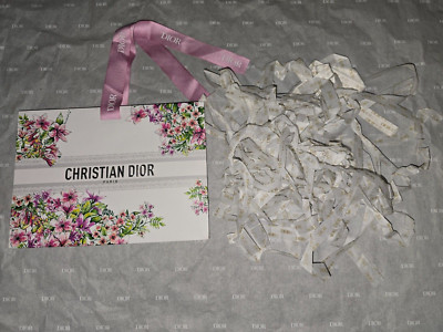 Dior Christian Dior Paris Floral Gift Bag Ribbon Attached Comes With Dior Paper