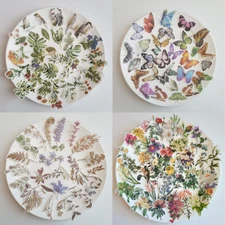 240pcs Flower/Butterfly/Plant/Leaf/Bird Washi Sticker Pack For Journal Scrapbook