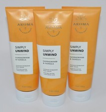 3 BATH BODY WORKS AROMATHERAPY SIMPLY UNWIND SANDALWOOD VANILLA CREAM LOTION
