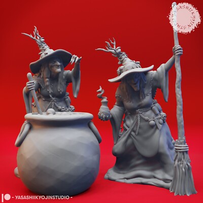 Barovian Witch - 32/54mm Miniatur für Tabletop RPGs (DnD, D&D, Frostgrave)