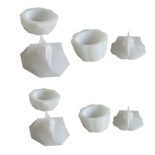 Octagonal Jar Mold Silicone Box Mold with Lid, for DIY Storage Jar Jewelry Case