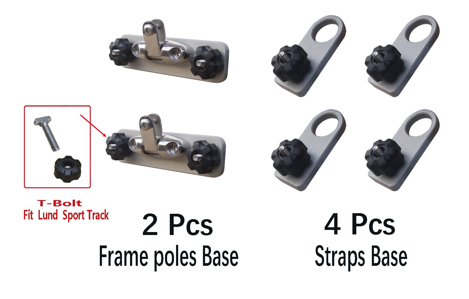 Brocraft Lund Sport Track Bimini Top Mount / Lund Boat Bimini Top